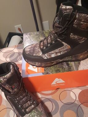 Ozark Trail Men’s Brown/Camo Lace-Up Hunting Boots